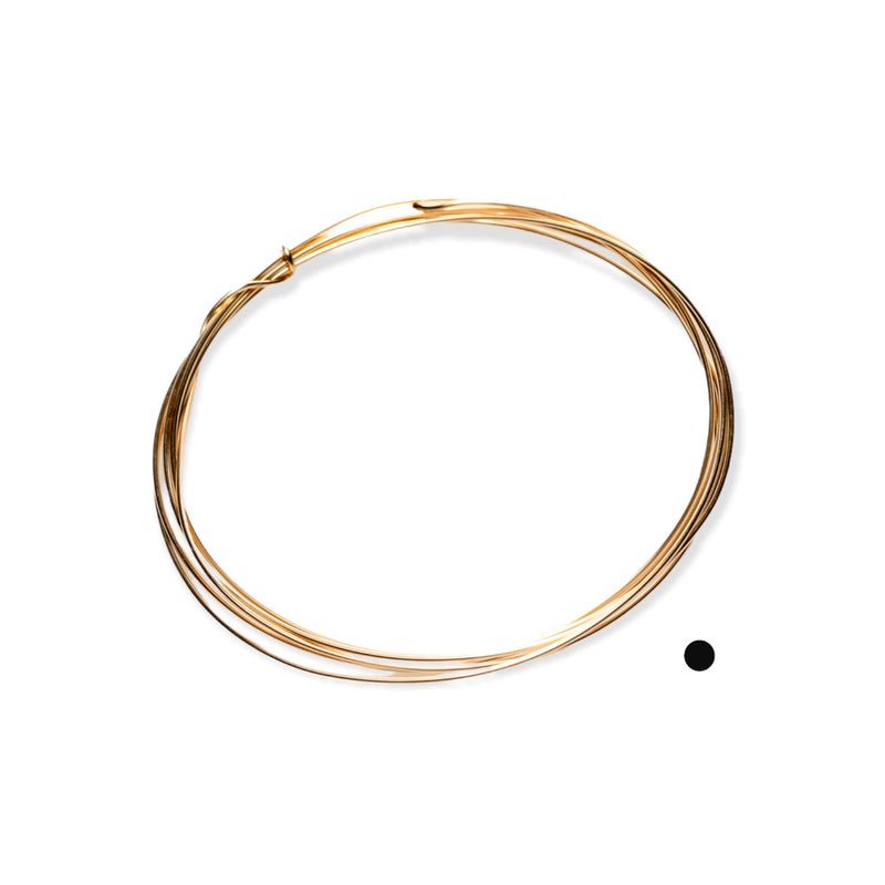 Craft Wire 18 Gauge, 14/20 Yellow Gold Filled Wire Half Hard Round 14K Gold Filled Made in USA - 5FT by CRAFT WIRE - Image 1